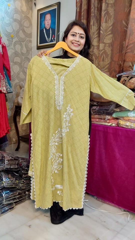 Dazzling Dyeable Chikankari Mukaish Work Georgette Suit: Hand Embroidered  Elegance – Luxurion World